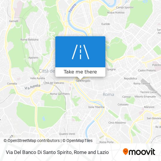 Via Del Banco Di Santo Spirito map