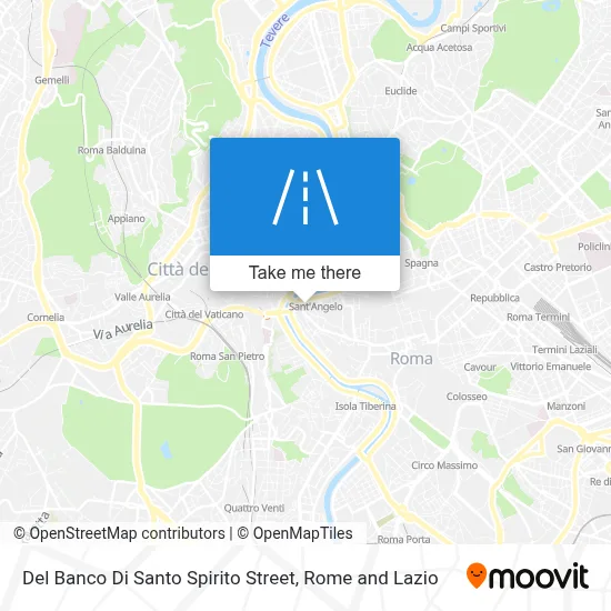 Del Banco Di Santo Spirito Street map