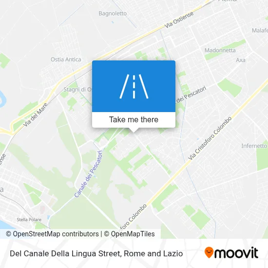 Del Canale Della Lingua Street map