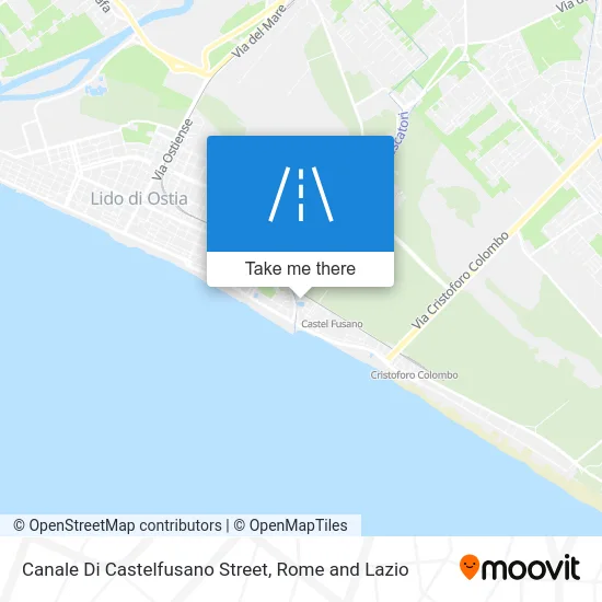 Canale Di Castelfusano Street map