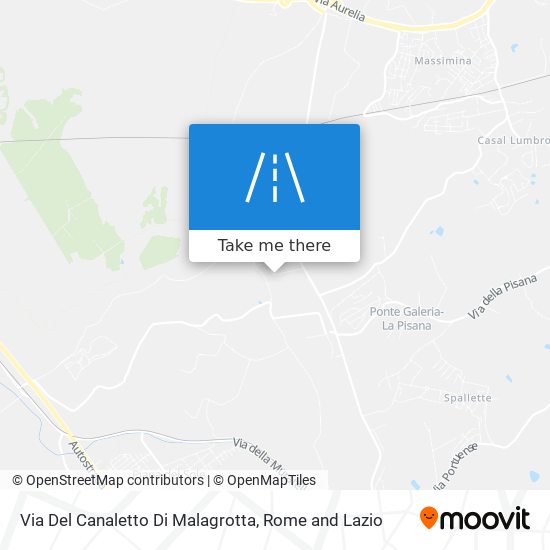 Via Del Canaletto Di Malagrotta map
