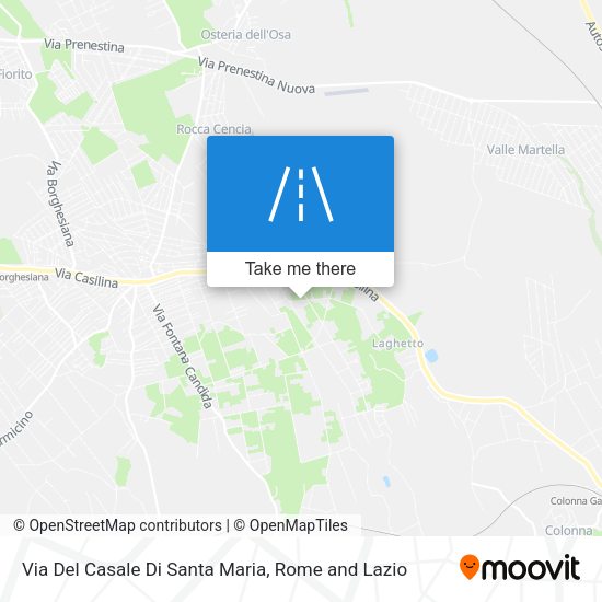 Via Del Casale Di Santa Maria map