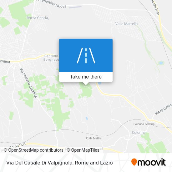 Via Del Casale Di Valpignola map