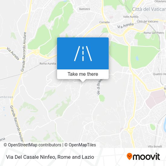 Via Del Casale Ninfeo map