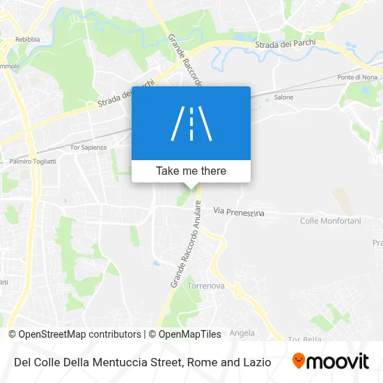 Del Colle Della Mentuccia Street map