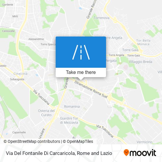 Via Del Fontanile Di Carcaricola map