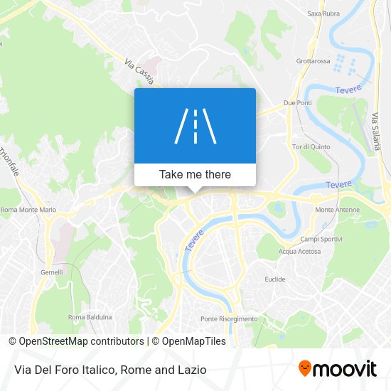 Via Del Foro Italico map