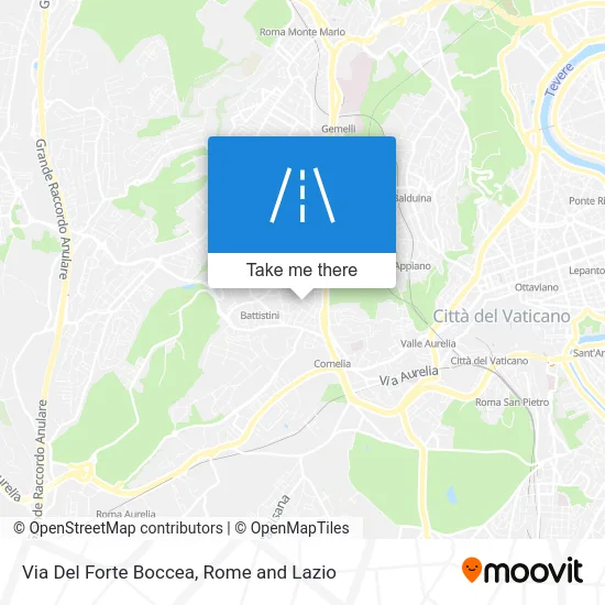 Via Del Forte Boccea map
