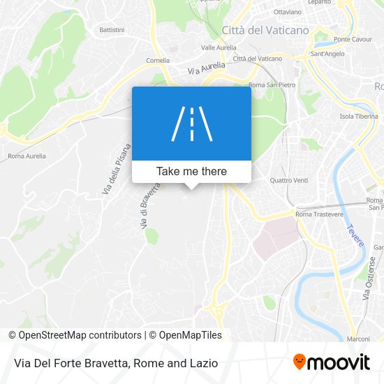 Via Del Forte Bravetta map