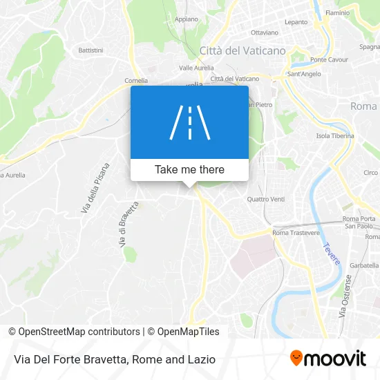 Forte Bravetta Street map