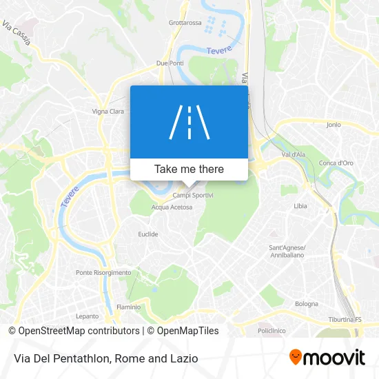 Via Del Pentathlon map