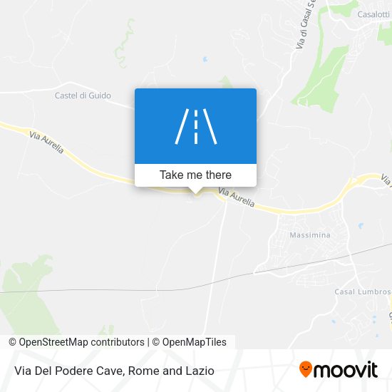 Via Del Podere Cave map