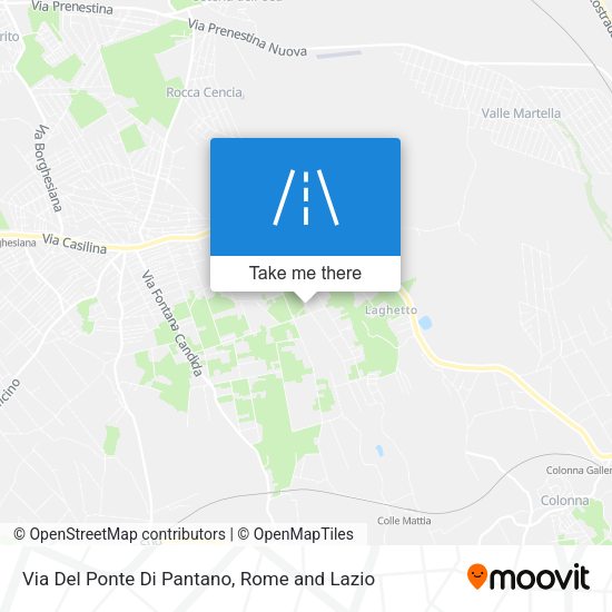 Via Del Ponte Di Pantano map