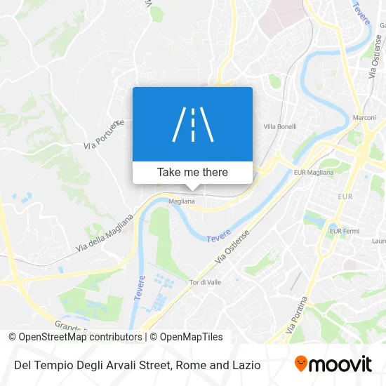Del Tempio Degli Arvali Street map