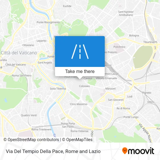Tempio Della Pace Street map