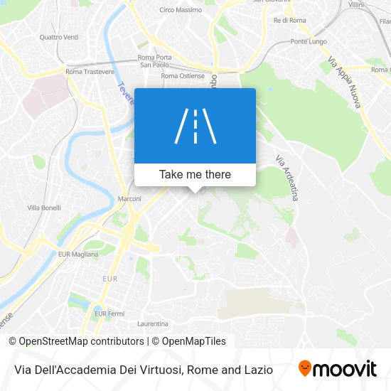 Via Dell'Accademia Dei Virtuosi map