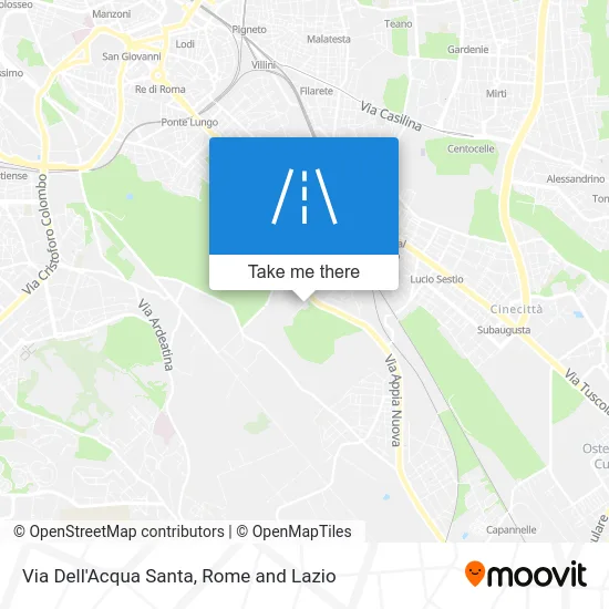 Acqua Santa Street map