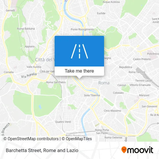 Barchetta Street map