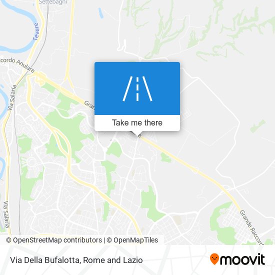 Via Della Bufalotta map