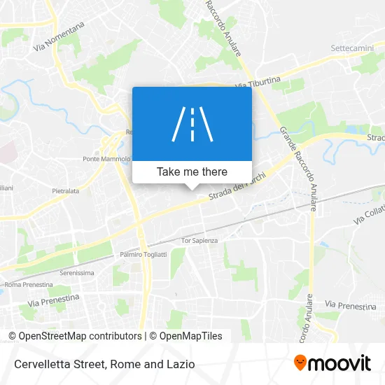 Cervelletta Street map