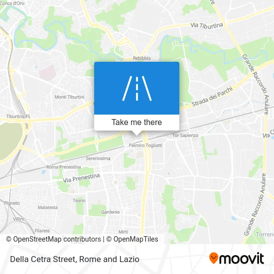 Della Cetra Street map