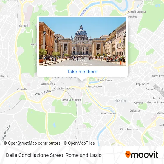 Della Conciliazione Street map