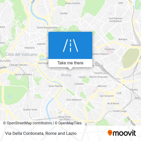 Via Della Cordonata map