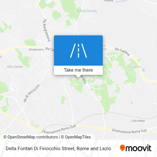 Della Fontan Di Finocchio Street map