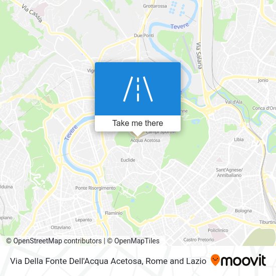 Via Della Fonte Dell'Acqua Acetosa map