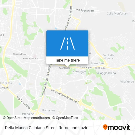 Della Massa Calciana Street map