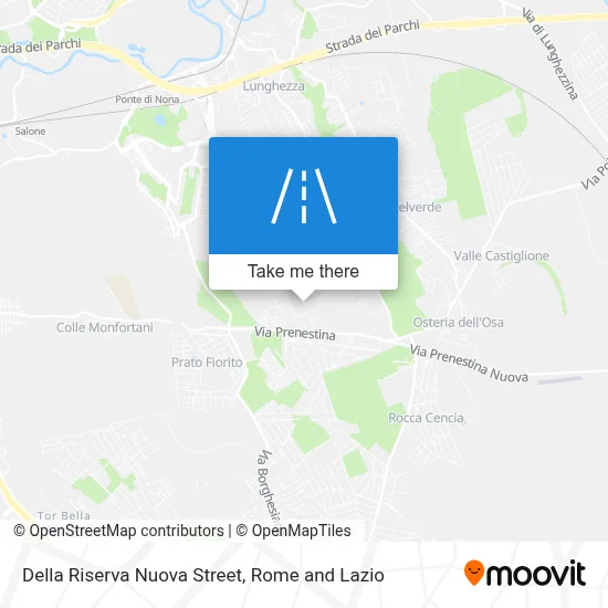 Della Riserva Nuova Street map