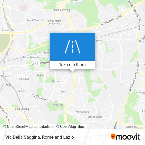 Via Della Saggina map