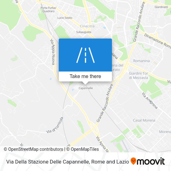 Via Della Stazione Delle Capannelle map
