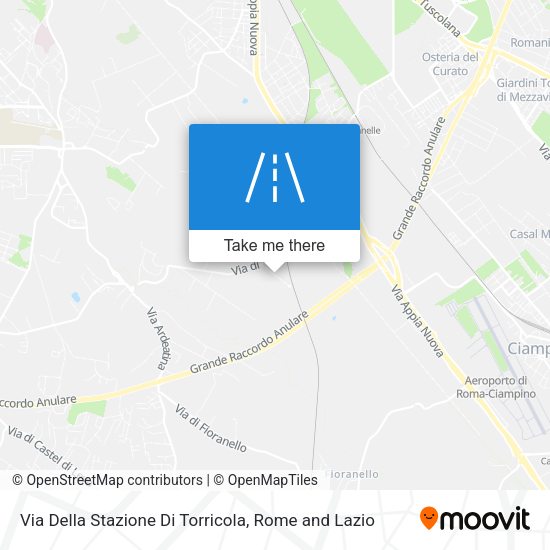 Via Della Stazione Di Torricola map