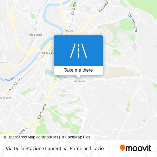 Via Della Stazione Laurentina map
