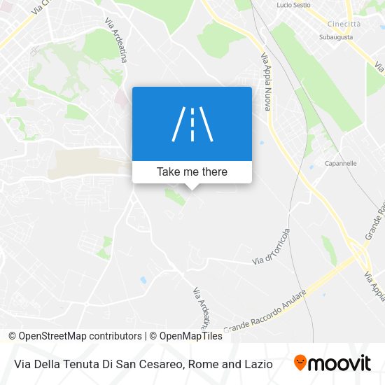 Via Della Tenuta Di San Cesareo map