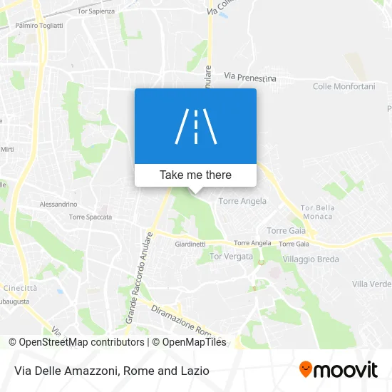 Delle Amazzoni Street map