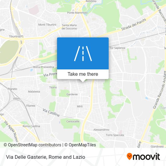 Via Delle Gasterie map