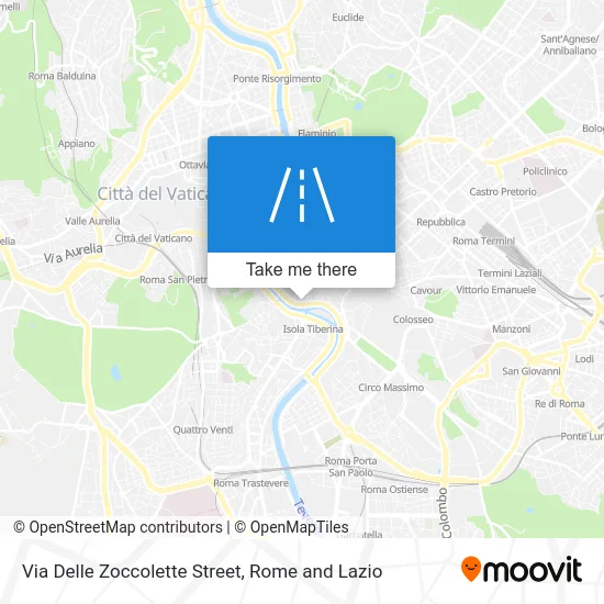 Via Delle Zoccolette Street map