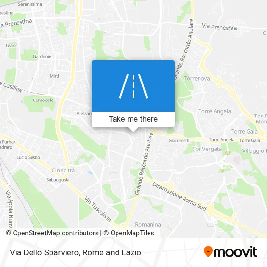 Via Dello Sparviero map