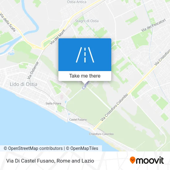 Castel Fusano Street map