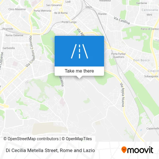Di Cecilia Metella Street map