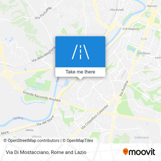 Via Di Mostacciano map