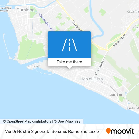 Our Lady of Bonaria Road map