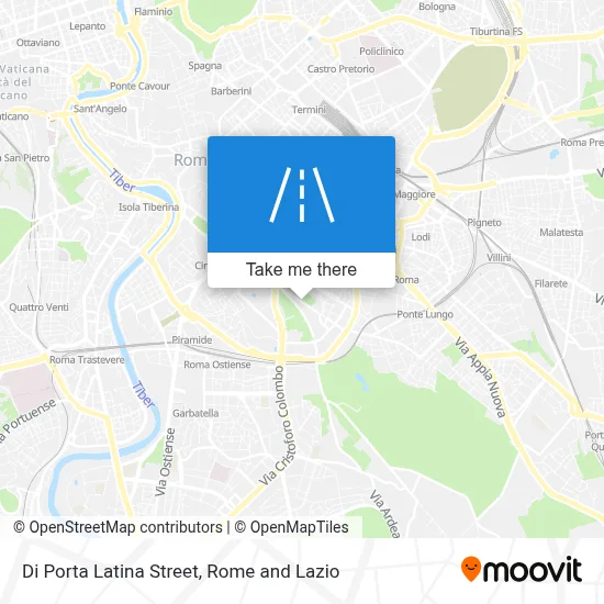 Di Porta Latina Street map