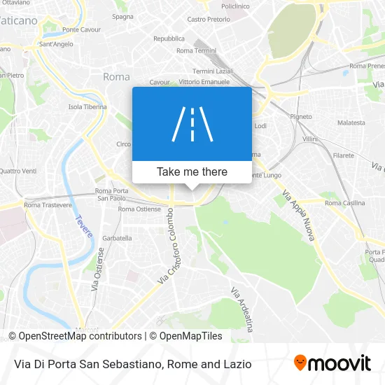 Porta San Sebastiano Street map