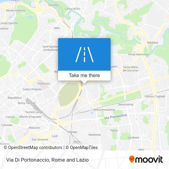 Via Di Portonaccio map
