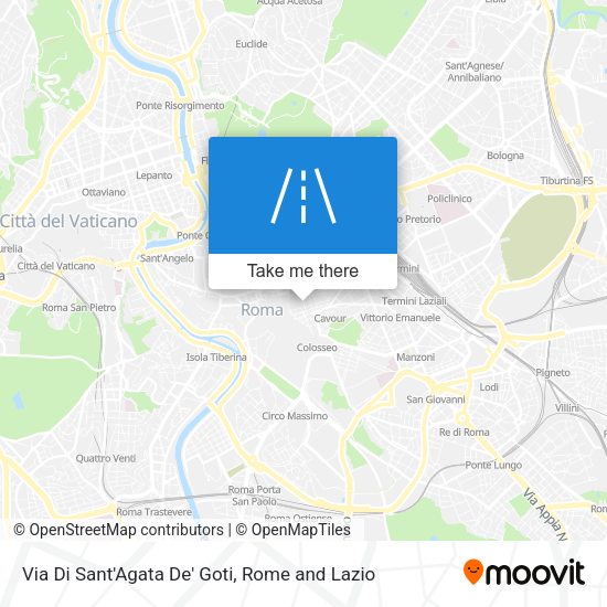 Via Di Sant'Agata De' Goti map