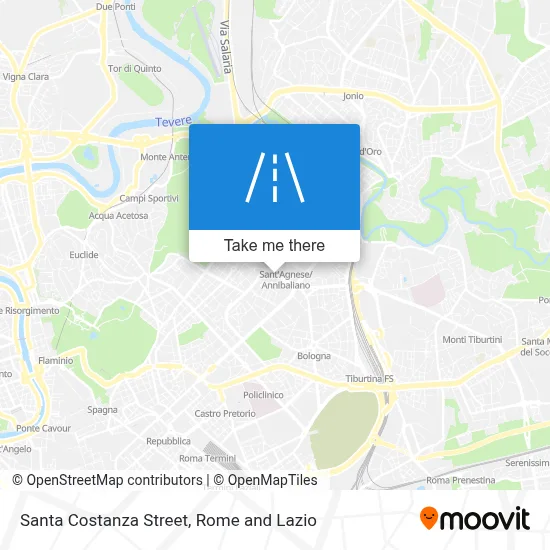 Santa Costanza Street map