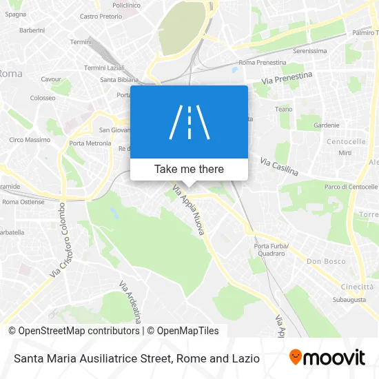 Santa Maria Ausiliatrice Street map